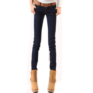 2012 spring and autumn jeans female skinny pants low-waist denim thin trousers female