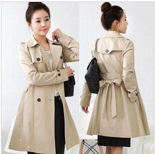 2012 spring and autumn medium-long outerwear slim female trench