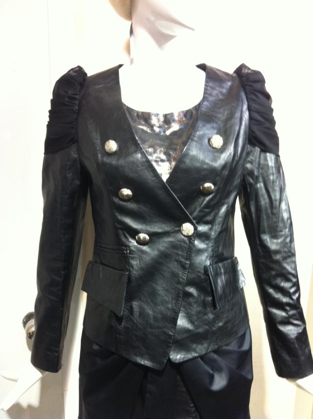 2012 spring and autumn short casual design fashion genuine leather clothing 1580