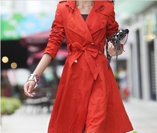 2012 spring and autumn slim women's spring women's medium-long trench outerwear plus size women's