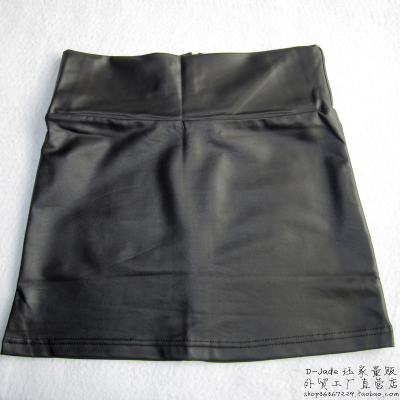 2012 spring and autumn thin fashion mini short skirt small a a-line skirt faux leather skirt slim hip skirt wp
