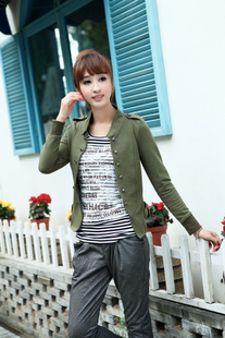 2012 spring and autumn women's casual all-match cardigan short design jacket coat short jacket