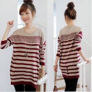2012 spring and autumn women's loose batwing shirt plus size sweater pullover long-sleeve sweater