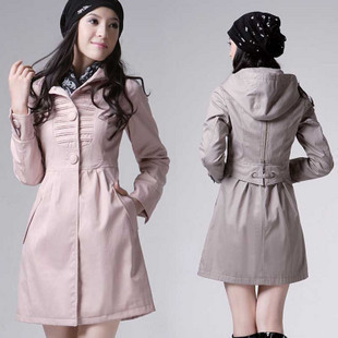 2012 spring and autumn women's new arrival plus size slim medium-long women's trench outerwear