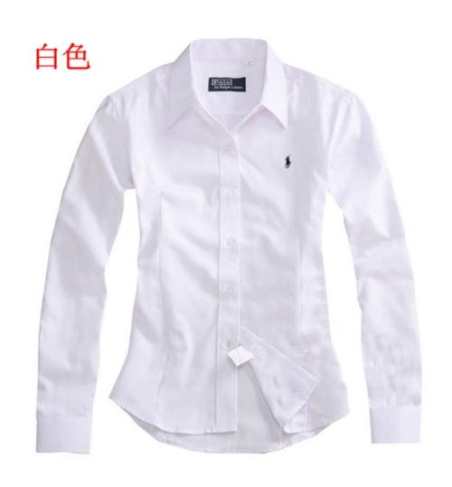 2012 spring and autumn women's polo slim all-match 100% cotton long-sleeve shirt female white