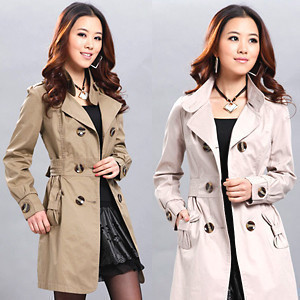 2012 spring and autumn women's slim double breasted trench casual  long design outerwear#M077