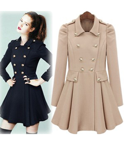 2012 spring and autumn women's slim outerwear double breasted trench female trench female short design women's short trench