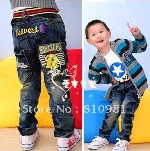 2012 spring and children pants jeans children Korean blue jeans, Pants