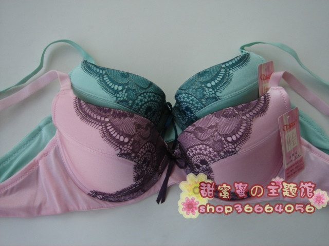 2012 spring and summer bs6112 push up thick cup b bra underwear