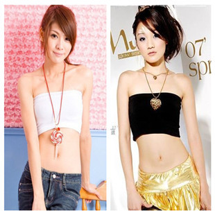 2012 spring and summer classic all-match tube top  black and white tube top basic underwear