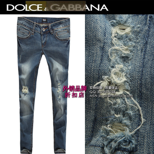 2012 spring and summer fashion trend of the stucco slim hole jeans