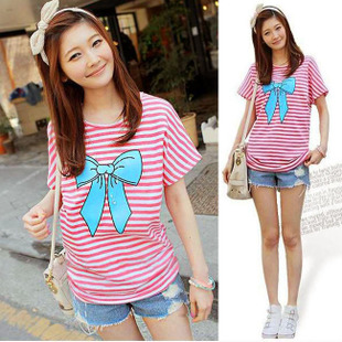 2012 spring and summer maternity clothing maternity short-sleeve t-shirt summer maternity top summer