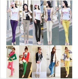 2012 spring and summer pants siyuan fashion multicolour 12 slim pencil pants