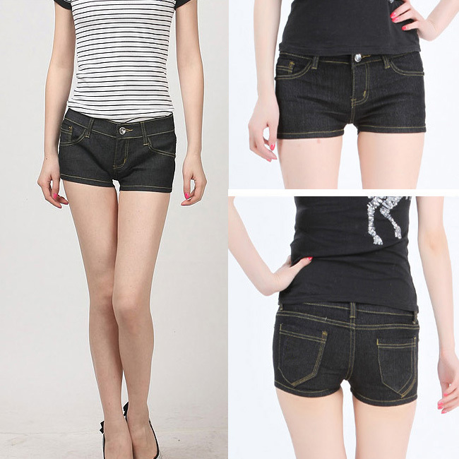 2012 spring and summer plus size clothing summer slim denim shorts 0432