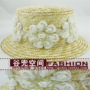 2012 spring and summer ring gold strawhat female fedoras hat