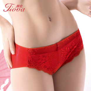 2012 spring and summer sexy embroidery lace decoration female low-waist trigonometric panties nb0701-1