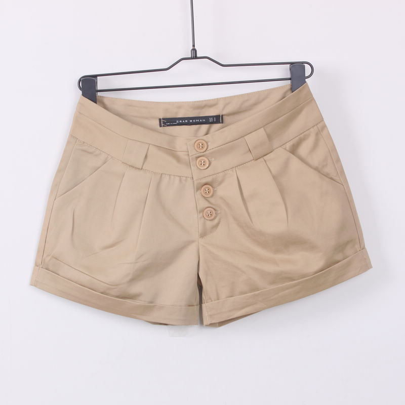 2012 spring and summer women's new arrival brief buckle beach pants overalls shorts super shorts pants