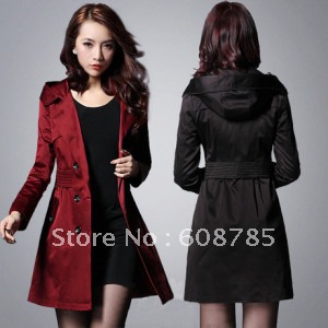 2012 spring autumn female medium-long paragraph coat outerwear double breasted jacket free shipping B0525