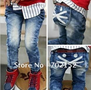 2012 Spring/Autumn Korean version new cat boys/girls jeans ,children 's trousers,kids jeans,size110-150,5pcs/lot