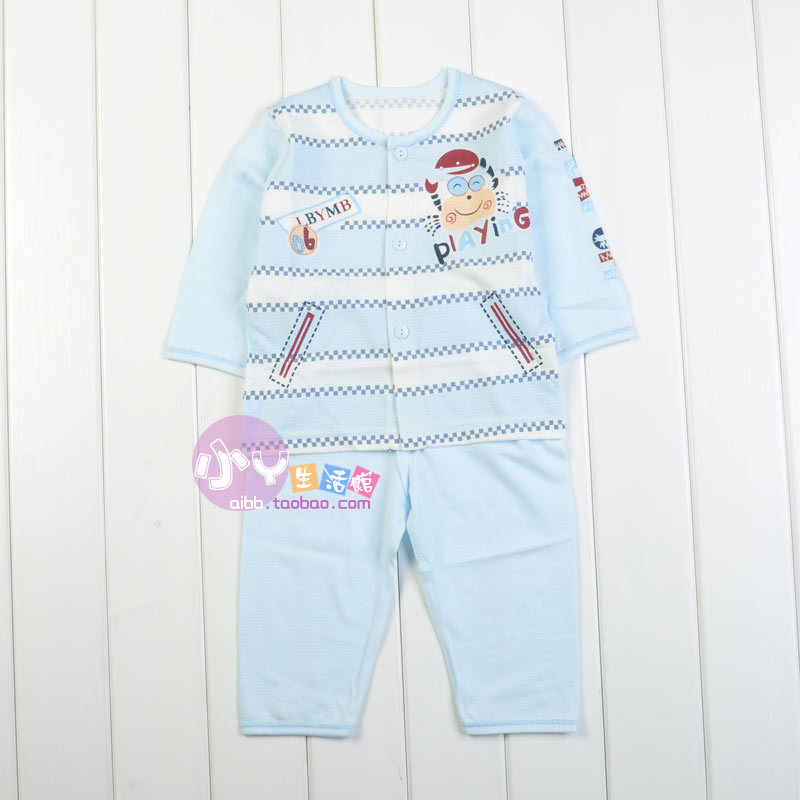 2012 spring baby single fabric toothpick bar o-neck ecgii underwear set 4149