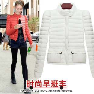 2012 spring fashion stand collar slim down coat short design down coat female jk662