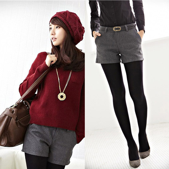 2012 spring female woolen dress all-match plus size boot cut jeans shorts fashion brief culottes