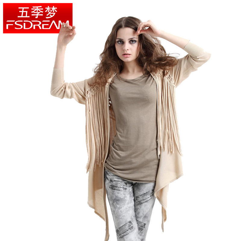2012 spring long tassel cardigan s10425