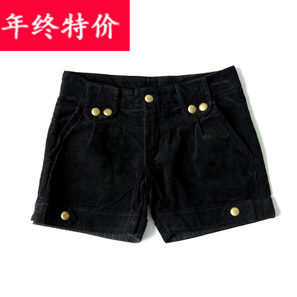 2012 spring new arrival black shorts bloomers boot cut jeans +FREE SHIPPING!