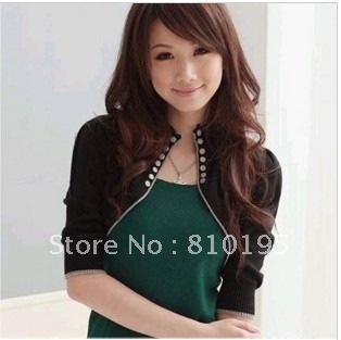 2012 spring new arrival clothing women double breasted cardigan shrug small cape outerwear free shipping