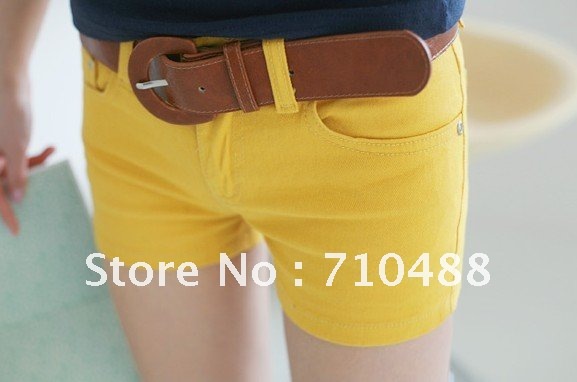 2012 spring new Korean Denim candy colored shorts color color hot pants shorts pencil pants female summer