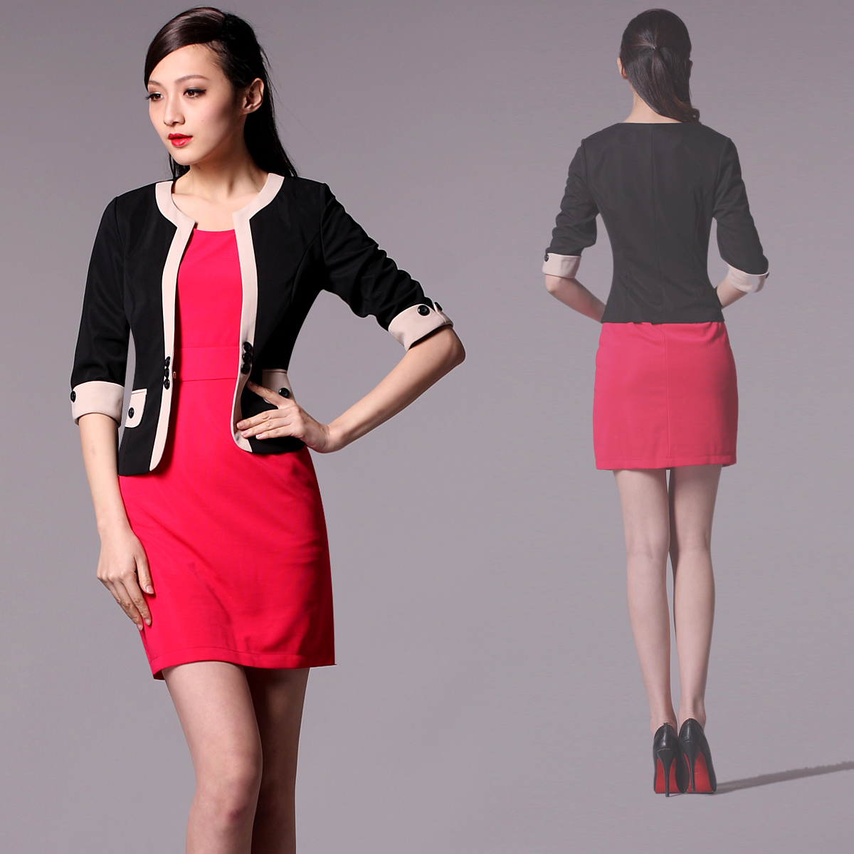 2012 spring rosierarles dress professional set ol slim outerwear skirt sz1229