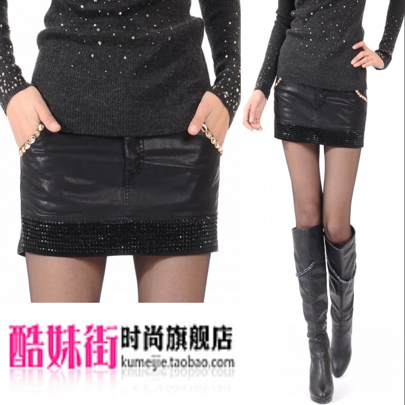 2012 spring sexy fashion PU women's leather culottes leather skorts leather shorts PU short skirt