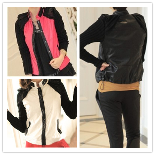 2012 spring short jacket fashion Women PU fashion leather clothing women's small leather clothing jacket