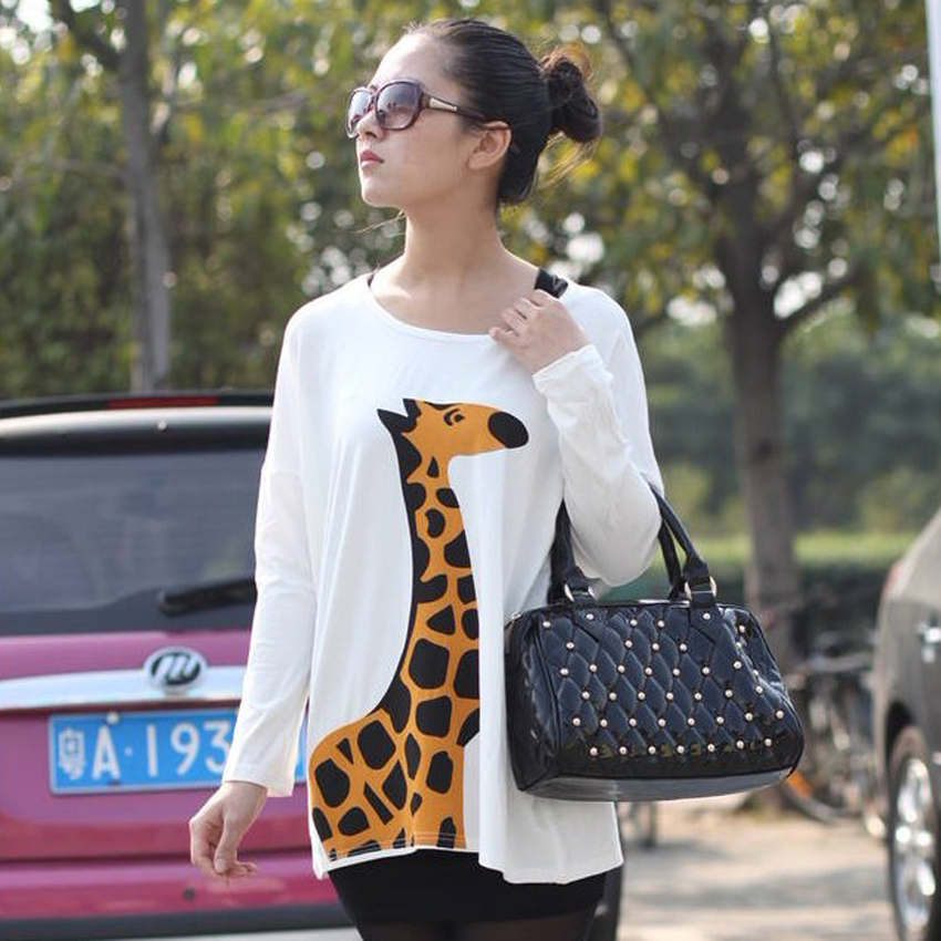 2012 spring women's loose plus size mm maternity clothing batwing sleeve t-shirt