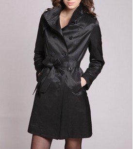 2012 spring women's outerwear double breasted slim trench plus size available