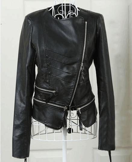 2012 spring women's PU clothing female short design motorcycle jacket outerwear female slim small leather clothing