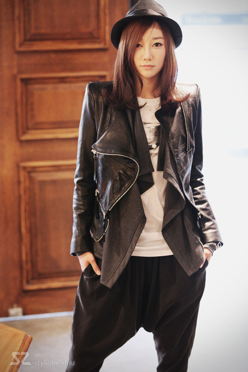 2012 spring women's slim motorcycle jacket zipper PU clothing leather jacket coat