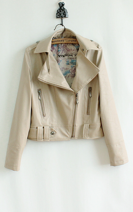 2012 star style leather clothing female short design motorcycle jacket women's slim PU clothing female outerwear