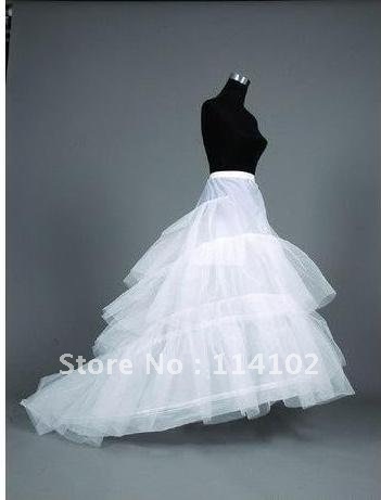 2012 Stock White 3 Hoops 2 Layers Mermaid Prom Gown Evening Dress Wedding Accessories Petticoat Bridal Crinoline Slip CD5