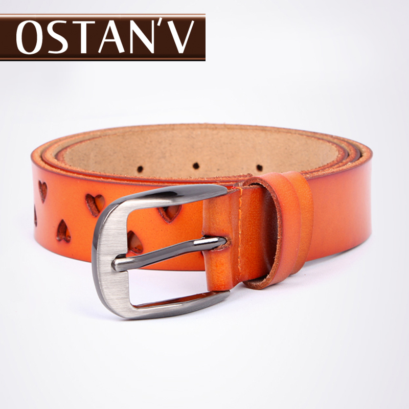2012 strap female genuine leather first layer of cowhide all-match fashion all-match cutout decoration belt