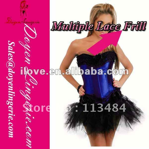 2012 Strapless Hot Women Sex Blue Corset Body Shaper women