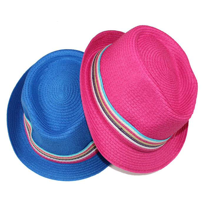 2012 straw braid color bucket hats strawhat male women's flat fedoras