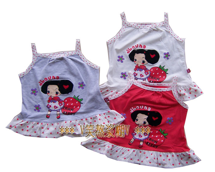 2012 summer 66916 girls clothing vest top spaghetti strap top t-shirt