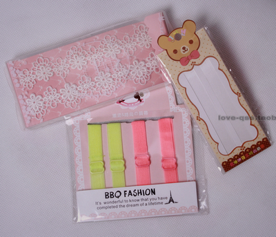 2012 summer all-match princess lace shoulder strap silica gel transparent shoulder strap elastic neon color shoulder strap