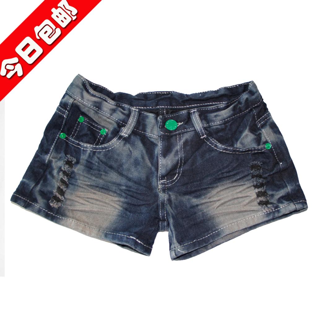 2012 summer denim shorts women's loose casual distrressed water wash jeans female plus size