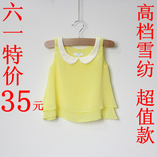 2012 summer girls clothing child lace chiffon shirt baby sleeveless vest top cute shirt