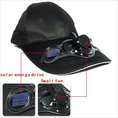 2012 summer high quality Fashion New solar fan cap,head sunbonnet cap 2 solar panel power supply free shipping
