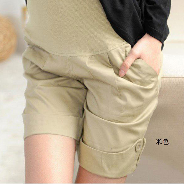 2012 summer maternity clothing maternity pants roll up hem maternity shorts