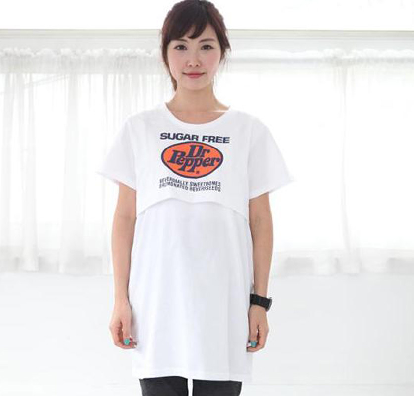 2012 summer new arrival loose maternity clothing o-neck short-sleeve nursing maternity t-shirt 6