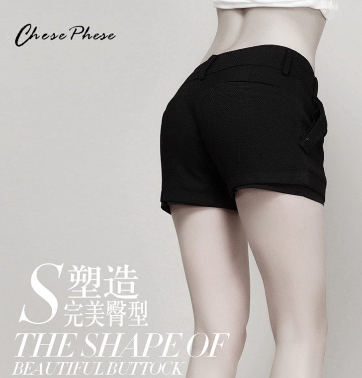 2012 summer new arrival shorts mid waist straight pants Black shorts